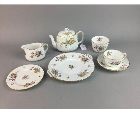 MINTON 'MARLOW' PATTERN PART TEA SERVICE, comprising eight cups, seven saucers, six sideplates, cream, sugar and sandwich pla