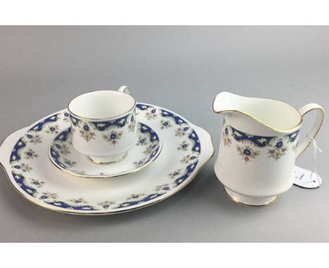 20TH CENTURY PARAGON BLUE AND GILT TEA SERVICE,