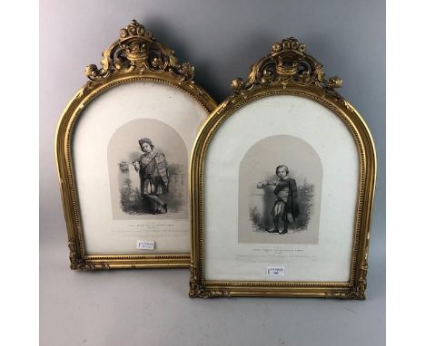 PAIR OF VICTORIAN PORTRAIT LITHOGRAPHS, depicting H.R.H. Prince Leopold George Duncan Albert and Prince Arthur William Patric
