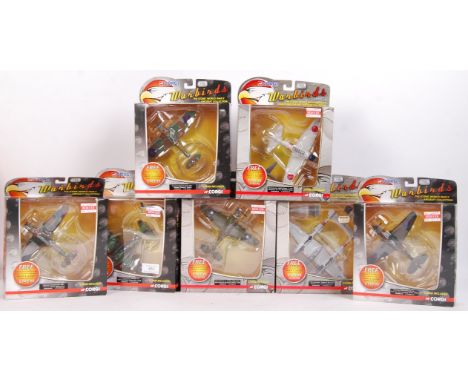 A collection of 7x Corgi made ' Warbirds ' series 1:72 scale diecast model aeroplanes / aircraft. All appear mint and unused,