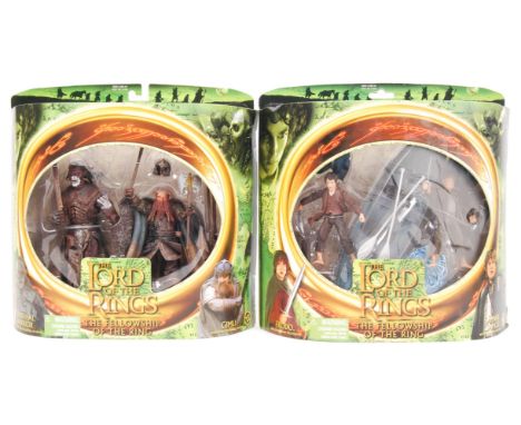Two Toy Biz made The Lord of the Rings; The Fellowship of the Ring action figure sets to include; Uruk Hai Warrior &amp; Giml
