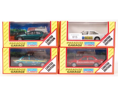 A collection of 4x Australian made limited edition Dinkum Classic Paradise Garage&nbsp; 1:43 scale precision diecast models t