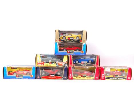 A collection of 8x Burago 1:24 scale precision diecast model cars. Various makes and models, including Formula Collection, VI