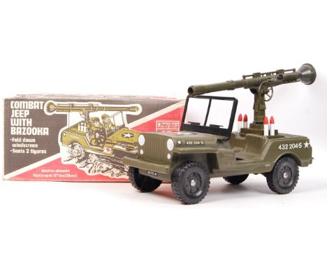 An original vintage Cherilea made Action Man scale ' Combat Jeep With Bazooka .' Within the original box. Complete with bazoo