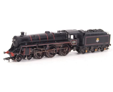 A Bachmann model rail 00 gauge railway trainset locomotive 32-502 ' 73082 BR Black Camelot '. With tender. Unboxed, mint.  No