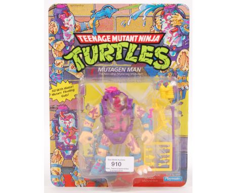 An original Playmates made ex-shop stock Teenage Mutant Ninja Turtles carded action figure ' Mutagen Man '. 37 back. Mint, or