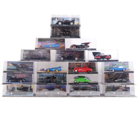 A large collection of 19x Eaglemoss made 1:43 scale diecast model ' Batman Collection ' vehicles from various Batman series /