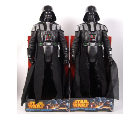 A pair of large scale Jakks Pacific made giant size Star Wars 31" Darth Vader action figures. Both in their original boxes, u