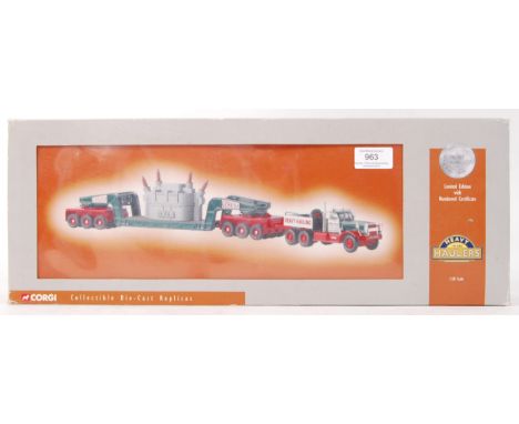 A Corgi diecast model 1:50 scale ' Heavy Haulers ' Haulage set No. US55103 ' Diamond T980 Girder Trailer &amp; Transformer Lo