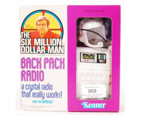 An original rare vintage 1970's ' Six Million Dollar Man ' Kenner made ' Back Pack Radio ' action figure accessory set. Conte