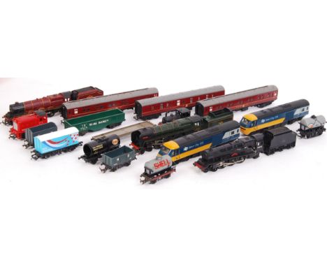 A good collection of assorted unboxed 00 gauge railway trainset locomotives. Largely Hornby, but some Lima and others present