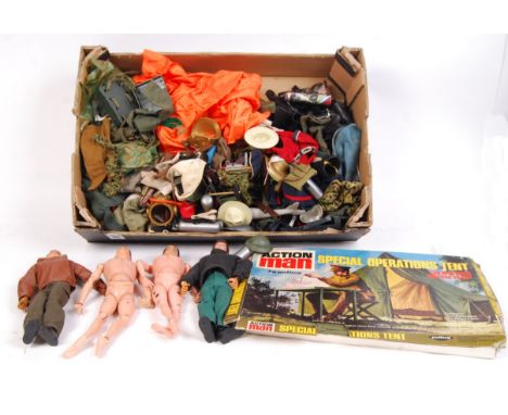 A large collection of original vintage 1960's / 1970's Palitoy Action Man figures / dolls and accessories. Comprising of 4x A