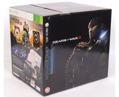 An Xbox 360 gaming games console ' Gears Of War 3 ' ' Epic Edition ' limited edition game and memorabilia set. Appears as new