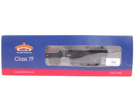 A good Bachmann Branch Line 00 gauge railway trainset locomotive 31-010 Class 7F 53806 BR Black Early Emblem. DCC ready. With