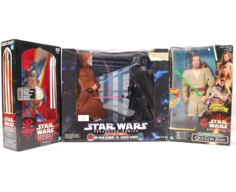 A collection of 3x 12" scale Hasbro &amp; Kenner ' Star Wars ' boxed action figures. Comprising of; Star Wars Collectors Seri