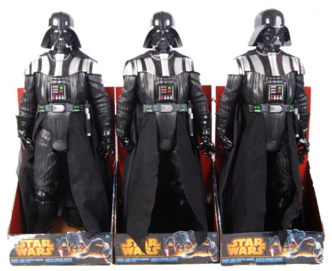 A collection of 3x large scale Jakks Pacific made giant size Star Wars 31" ' Darth Vader ' action figures. All in their origi