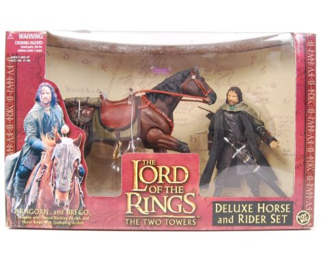 A Toy Biz made The Lord of the Rings; The Two Towers ' Aragon &amp; Brego ' deluxe horse &amp; rider set. Mint &amp; factory 