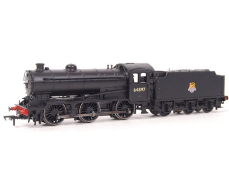 A Bachmann model rail 00 gauge railway trainset locomotive 31-855A ' 64897 BR Black loco '. Black, with tender. Unboxed, mint