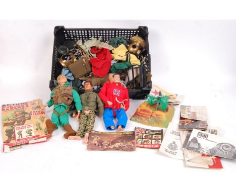 A collection of original vintage Palitoy Action Man figures / dolls and related accessories. Comprising of 3x vintage figures