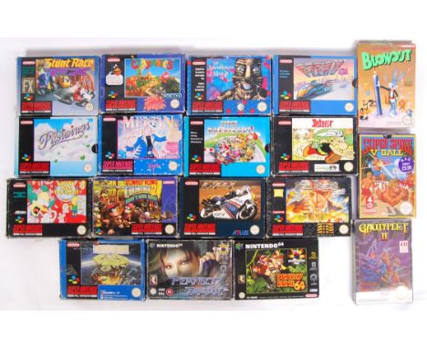 A collection of 18x assorted vintage Nintendo games console game cartridges. All within the original boxes. To include games 