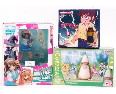 A collection of 3x Japanese import Anime boxed action figures / playsets. The first being a Max Factory 1/8 scale&nbsp;Suzumi