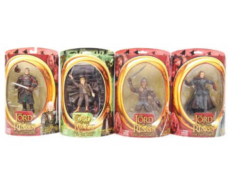 Three Toy Biz made The Lord of the Rings; The Two Towers action figures to include; Eomer, King Theoden In Armour &amp; Gondo