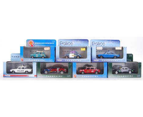 A collection of 7x 1:43 scale assorted Vanguard precision diecast model vehicles. To include; VA05805, VA08907, VA08207, VA02