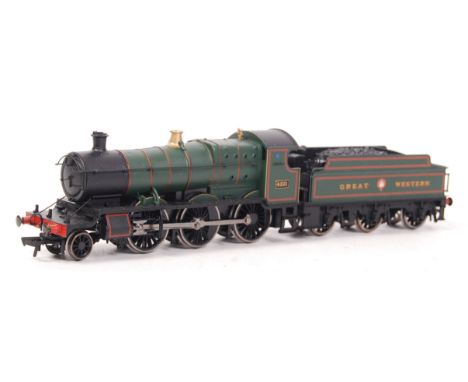 A Bachmann model rail 00 gauge railway trainset locomotive 31-829 ' Great Western Class 43X '. Green, with tender. Unboxed, m