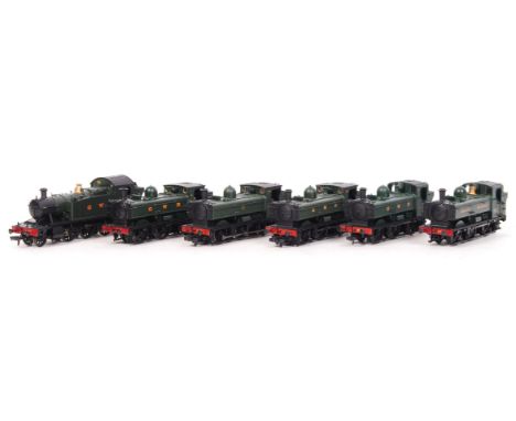 A good collection of 6x Bachmann Branch Line 00 gauge railway trainset locomotives. All in GWR Green livery. Unboxed, but min