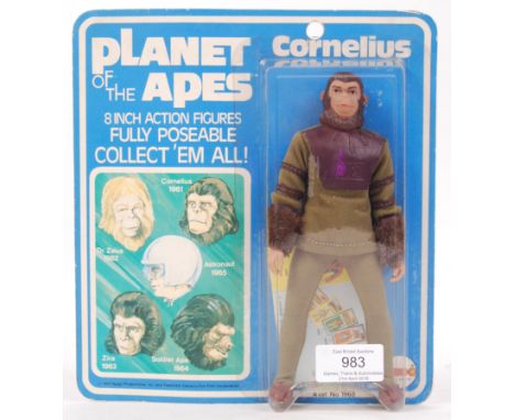 An original vintage 1970's Mego made ' Planet Of The Apes ' carded action figure ' Cornelius '. Factory sealed, unopened. The