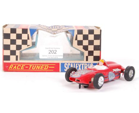 An original vintage Scalextric ' Race Tuned ' boxed slot racing car C80 ' Offenhauser Rear Engine '. Appears little used, wit