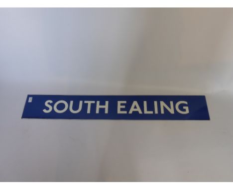 London Underground Enamel Sign, depicting 'South Ealing'.