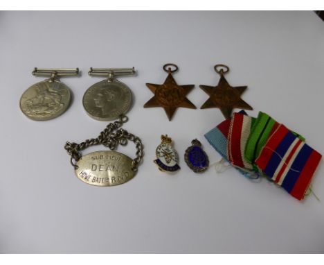 A Group Of Four WWII Medals, Lanc Corp LEO Dick Hare Dean Royal Medical Corps, including Italy Star, 1939-45 Star, Defence an