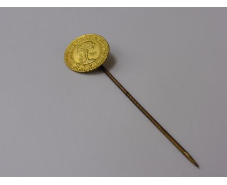 A Gold Coin Tie Stick, 