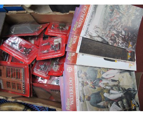 Over Sixty Packets of 1:72nd Scale Military Figures, by Del Prado from The Relive Waterloo Series, plus magazines.