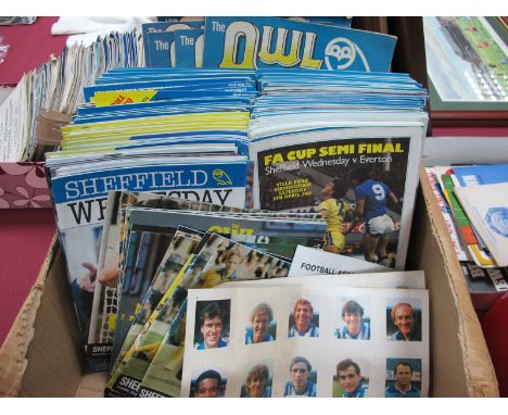 Sheffield Wednesday Programmes, mainly 1980's including 83 FA Cup Semi and ticket:- One Box