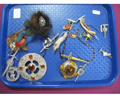 A Small Collection of Celtic and Other Style Brooches:- One Tray
