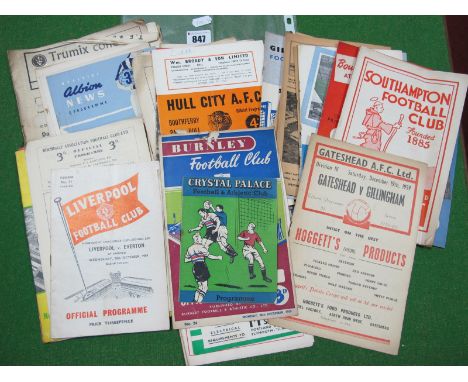 59-60 Liverpool v. Everton - Floodlit Cup, Chelsea v. Bilbao. Gateshead v. Gillingham, 60-1 Tottenham v. Cardiff, Hartlepool 