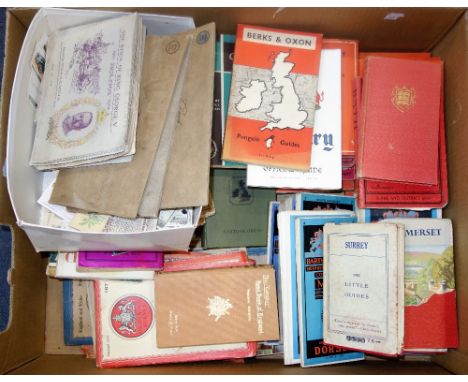 A COLLECTION OF ORDNANCE SURVEY MAPS, similar guides and a quantity of Vintage cigarette cards, some in "slip in" albums