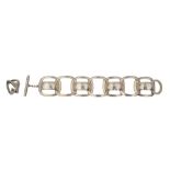 Georg Jensen, Danish, Circa 1970, A silver bracelet and ring