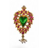 Mughal style, 20th Century, A high carat yellow metal dress ring