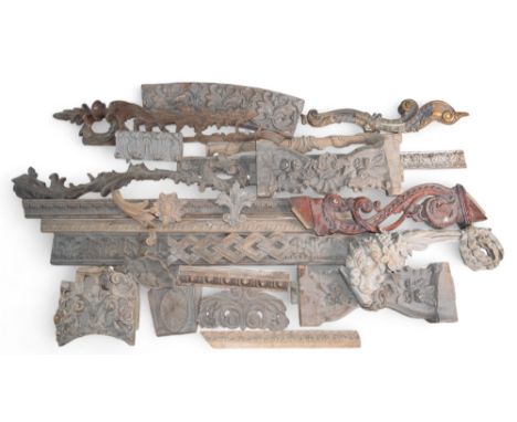 Continental 19th Century and later A mixed lot of decorative carvings and architectural elements  To be sold without reserve 