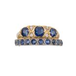 British, Victorian, Two sapphire rings