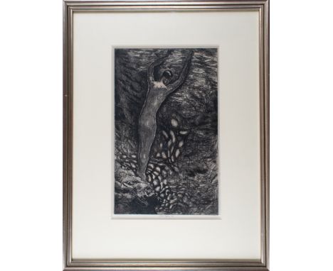John Copley (British, 1875 - 1950) The Bather Etching on paper Inscribed, 'John Copley vmp' in pencil  Dimensions: 21 in. (H)