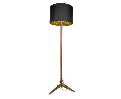 Danish c.1950 Teak and brass floor lamp  Dimensions: 55 in. (H) 