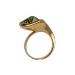 Continental, Circa 1960, An enamel and 18 carat yellow gold fancy ring