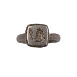 Roman, Ancient, A silver intaglio signet ring