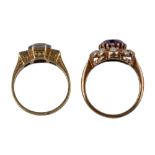 Continental, Circa 1920, Two amethyst rings