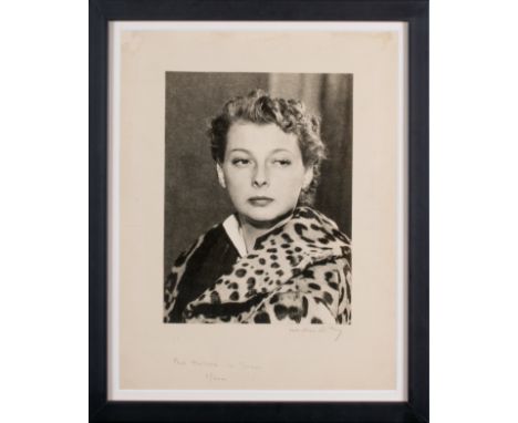 Man Ray (American, 1890-1976) Portrait of Ninette, c. 1950 Original photograph Signed lower right on the mount Inscribed 'Pou