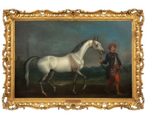 John Wootton (1686 - 1764) The Bloody-Shouldered Arabian Oil on canvas Inscribed below, 'Bred by Lord Oxford in 1755 &amp; Si